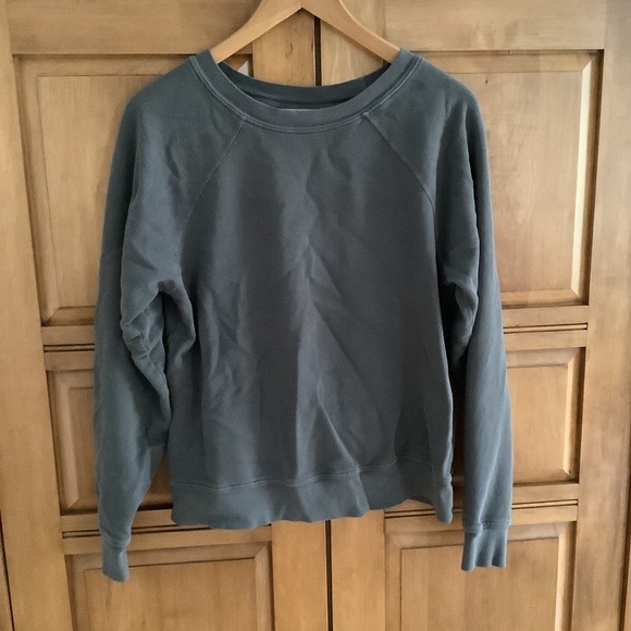 Bundle of Two MATE the Label Terry Raglan Sweatshirts- Charcoal Gray and Bone - Picture 2 of 10